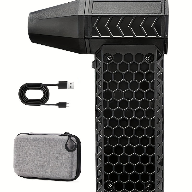 Handheld Turbo Jet Fan with Rechargeable Battery, High-Speed 130000RPM, Portable Dust and Snow Blower