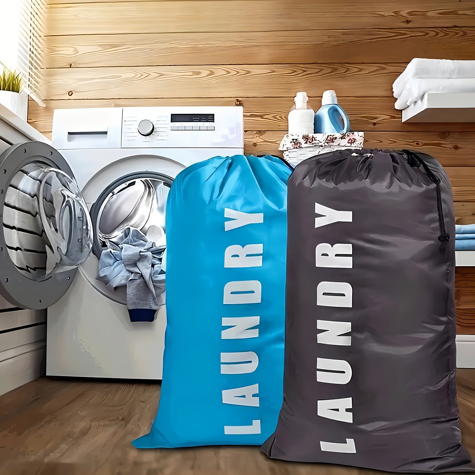 Large Waterproof Foldable Laundry Bag for Dorms and Home Storage