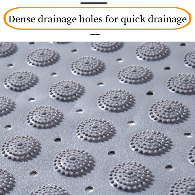 Alfombra antideslizante para baño con orificios de drenaje para seguridad en la bañera