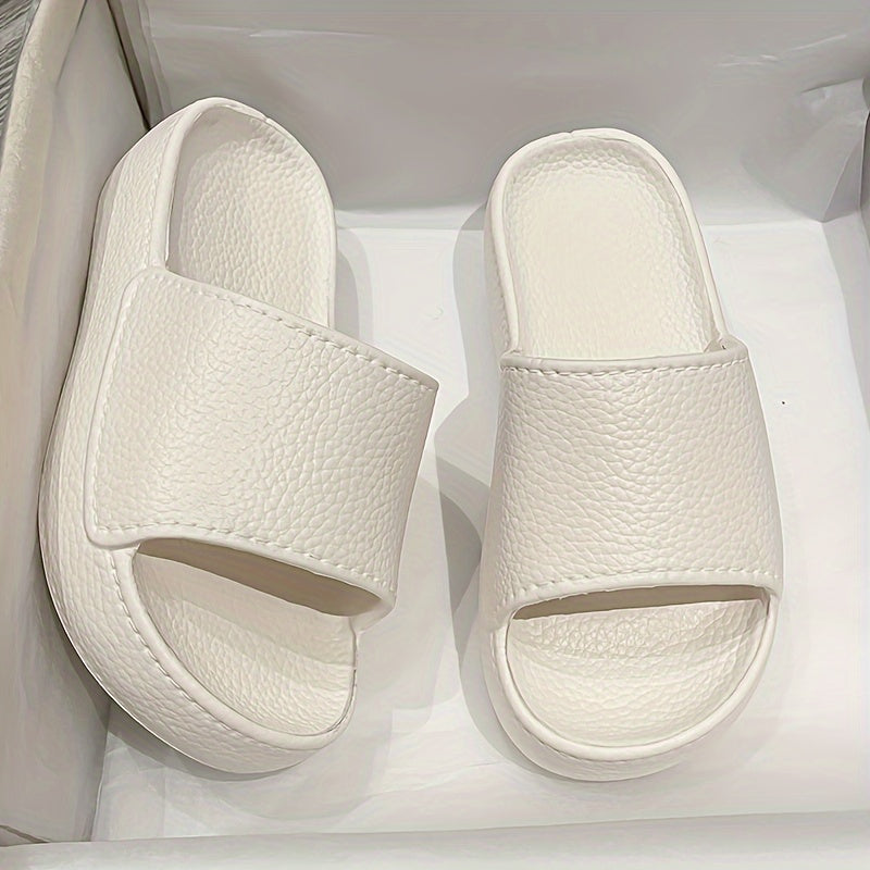 Ayollar uchun qora EVA slayd sandalki, qalin tagli, oddiy yozgi plyaj kiyimi