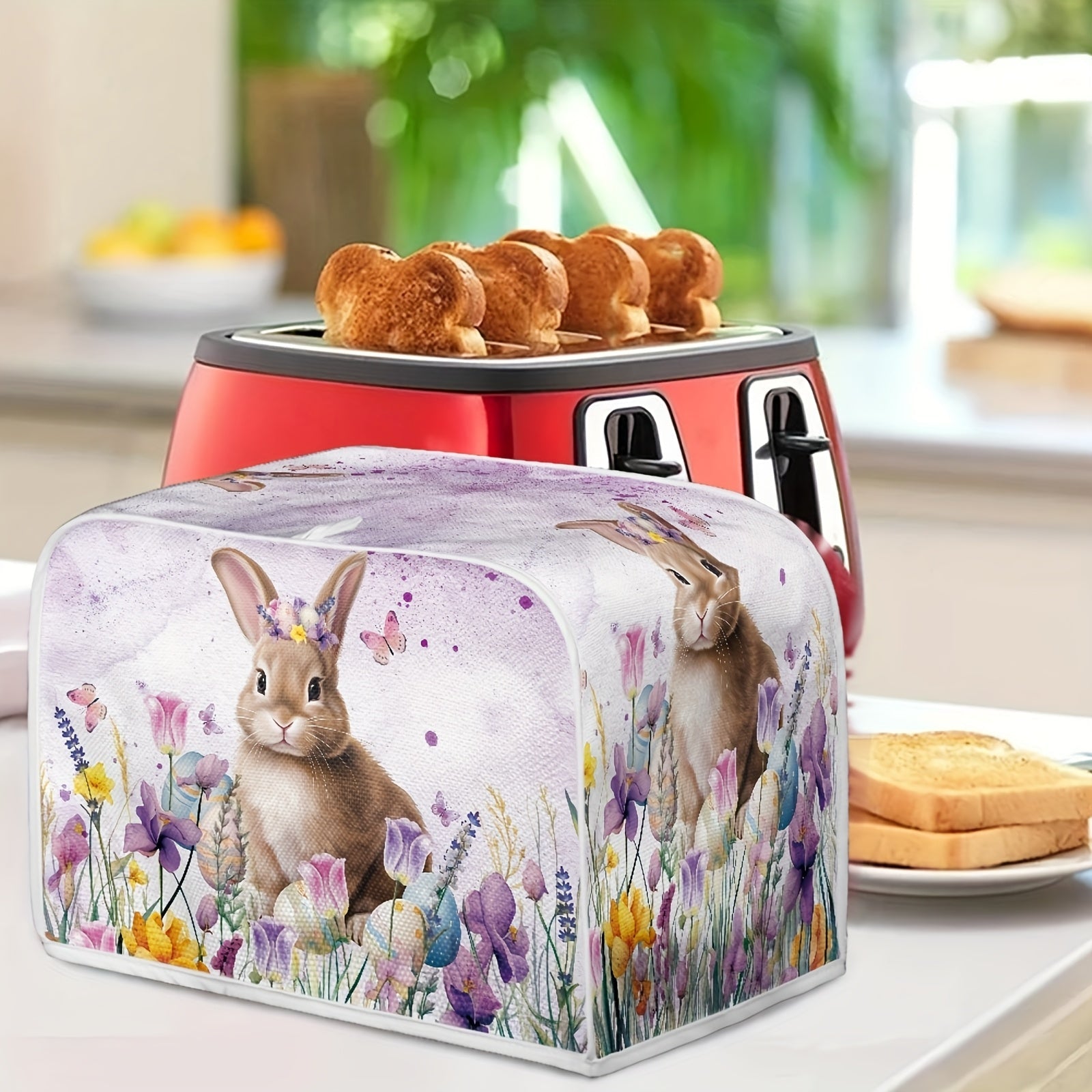 Polyester Toaster Cover for 2-Slice Protects Against Dust and Fingerprints Festive Holiday Print Easy to Clean Fits Most Toasters Eco-Friendly Kitchen Decor