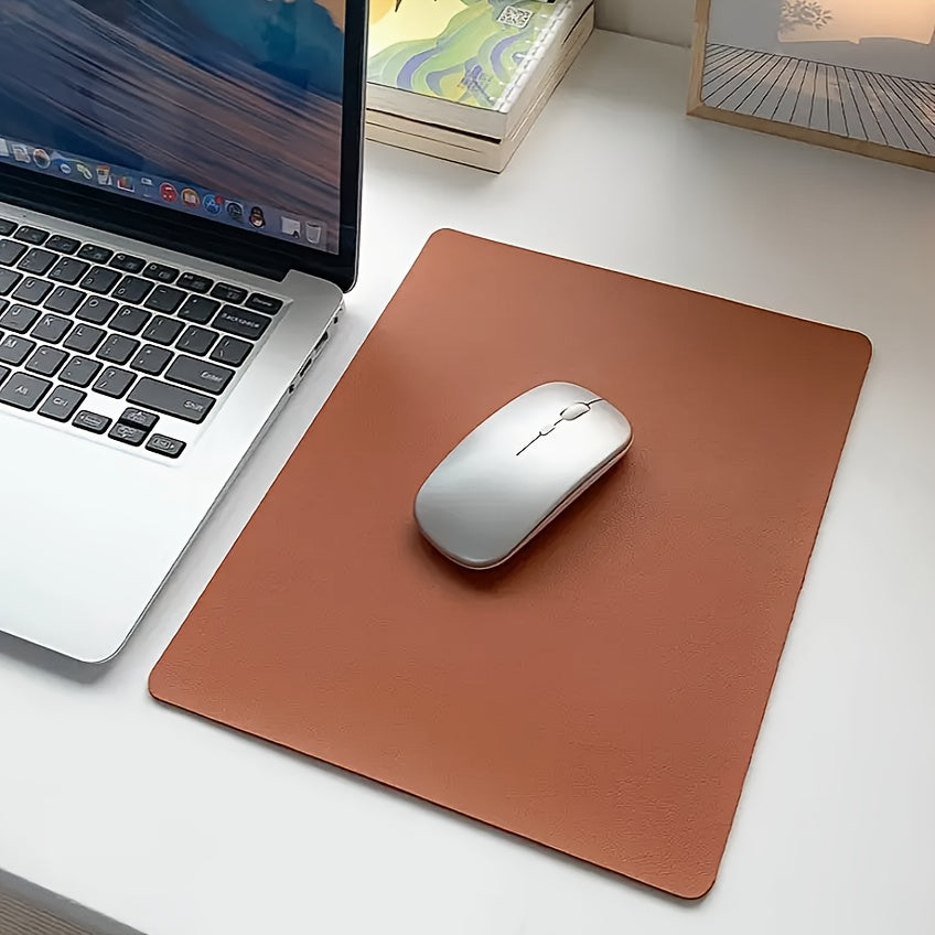 Artificial Leather Mouse Pad for Home Office and Student Use Black 9x7 Inches