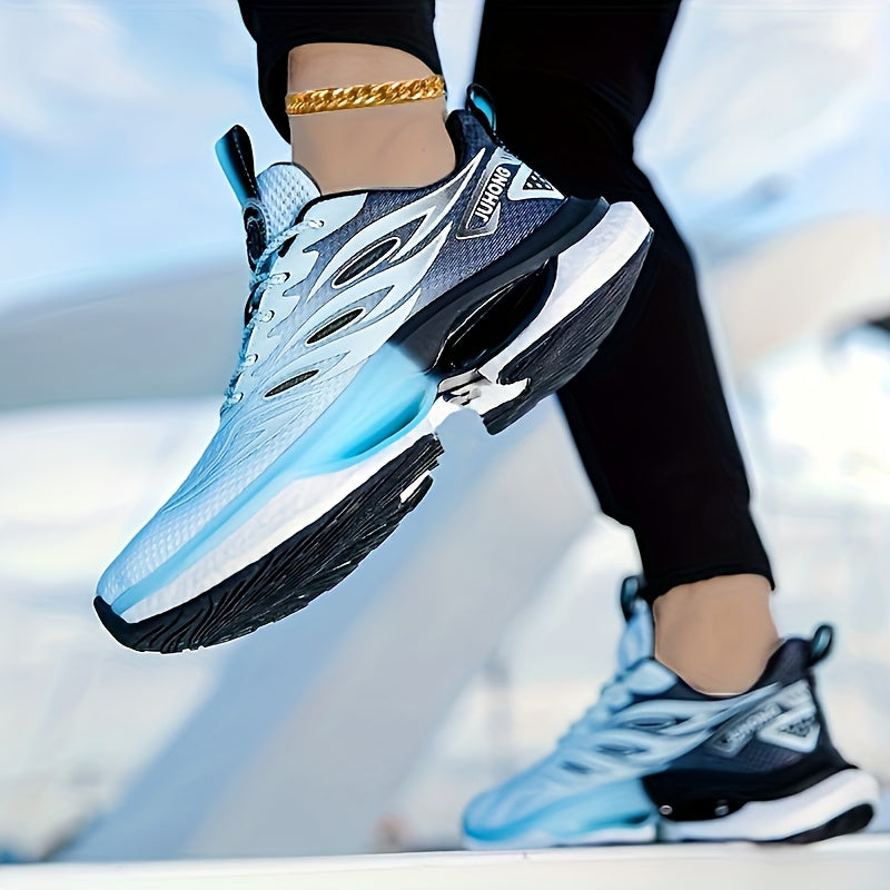 Mesh Blade Sneakers with Color Blocking Lightweight Low Top Casual Running Shoes