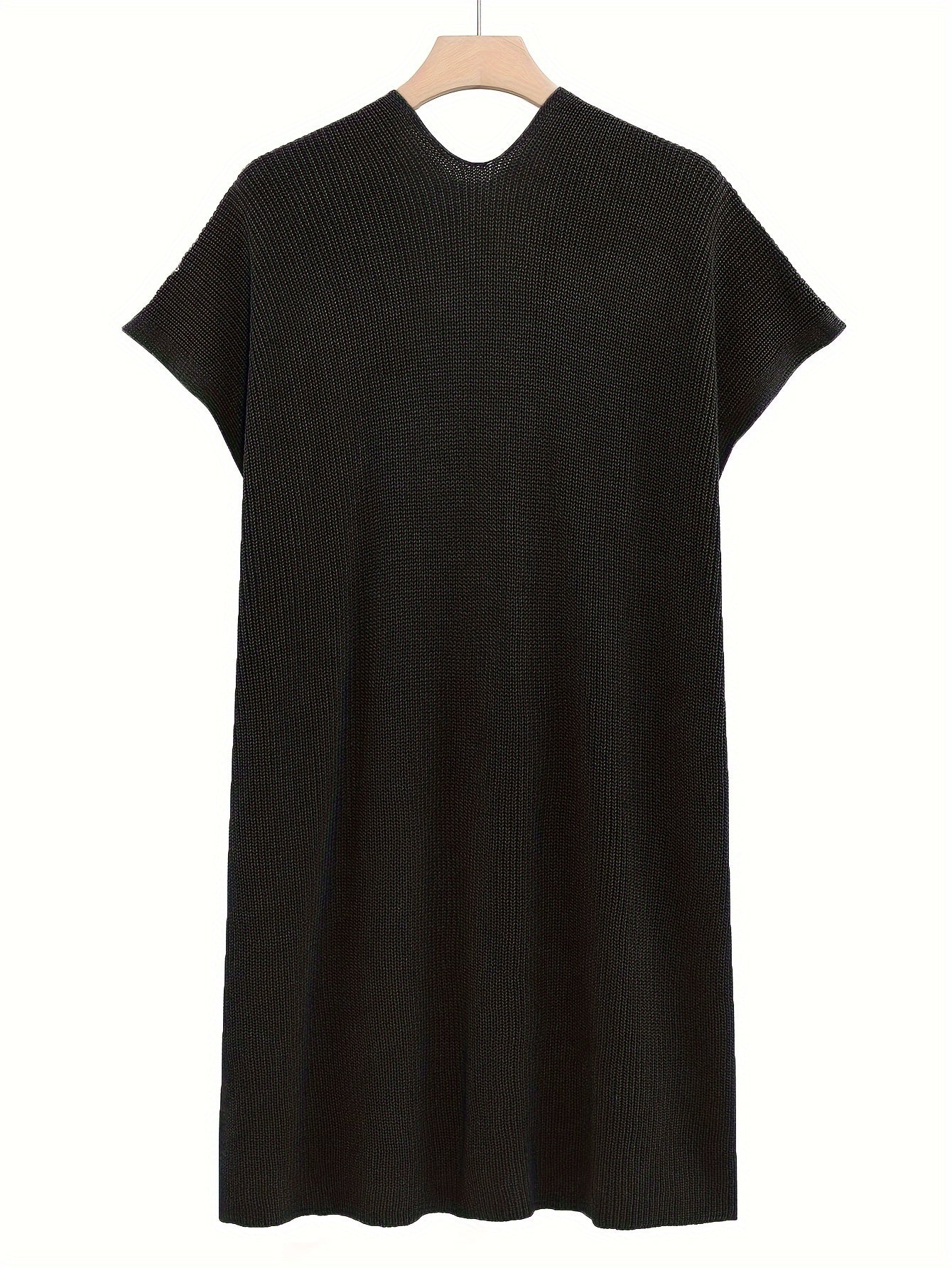 Plus Size Women's Long Sleeve Cardigan Open Front Sweater Black