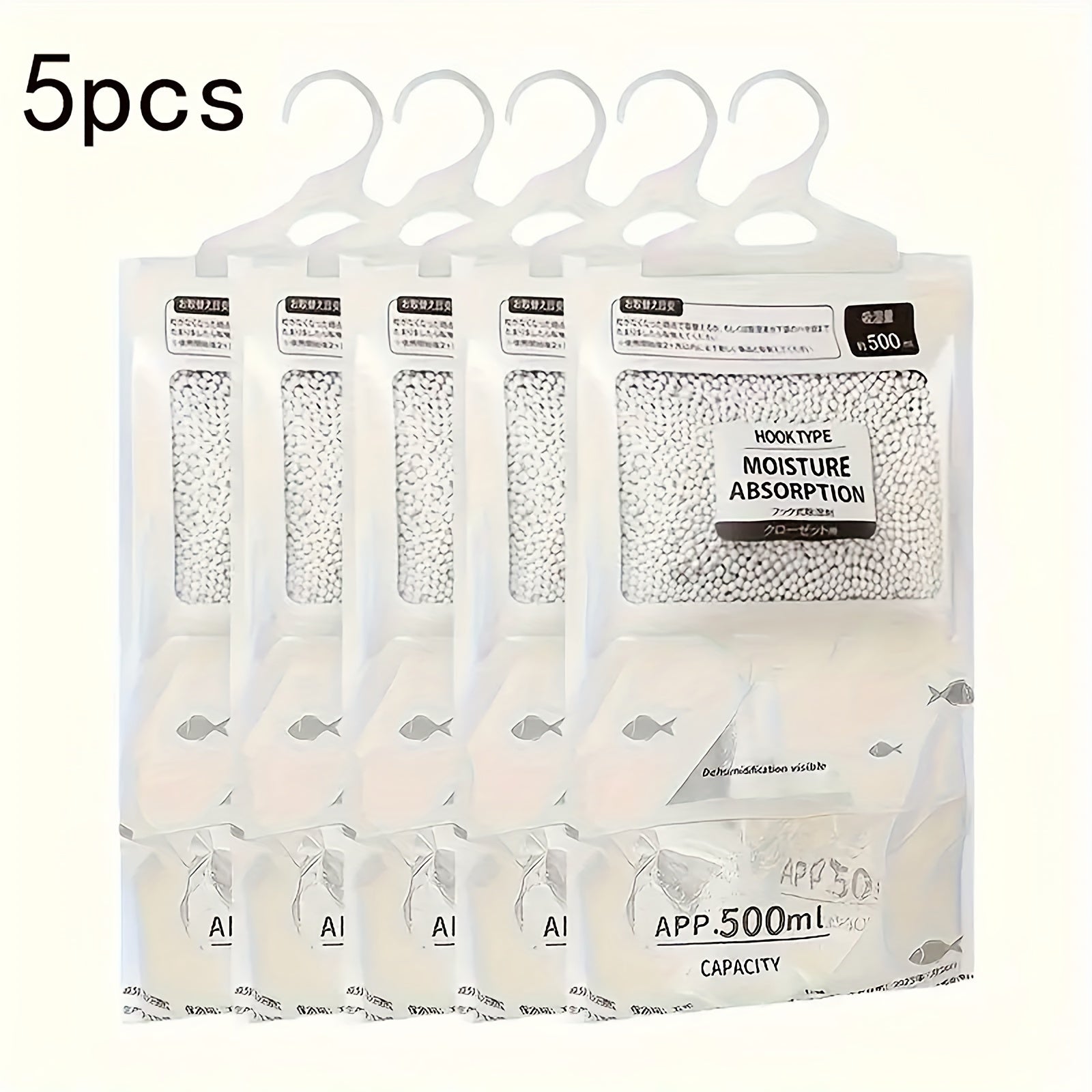 Large Hanging Dehumidifier Bags No Electricity Needed 5 Pack