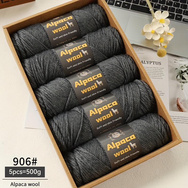 Multicolored Alpaca Wool Yarn 500G Thick Knitting Needles for Autumn Winter Projects