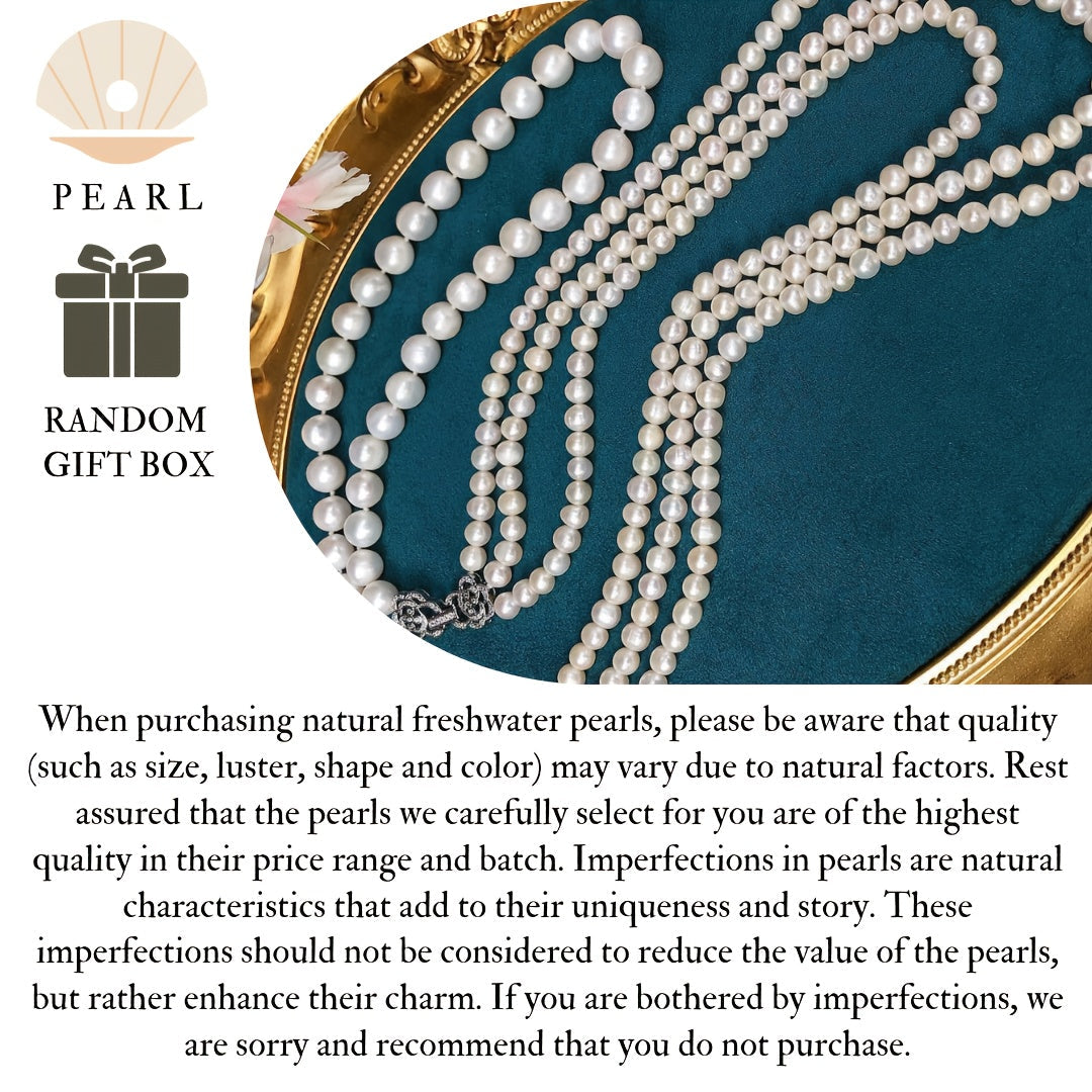 Women's Freshwater Pearl Necklace Multi-Layer Elegant Jewelry for Formal and Casual Wear