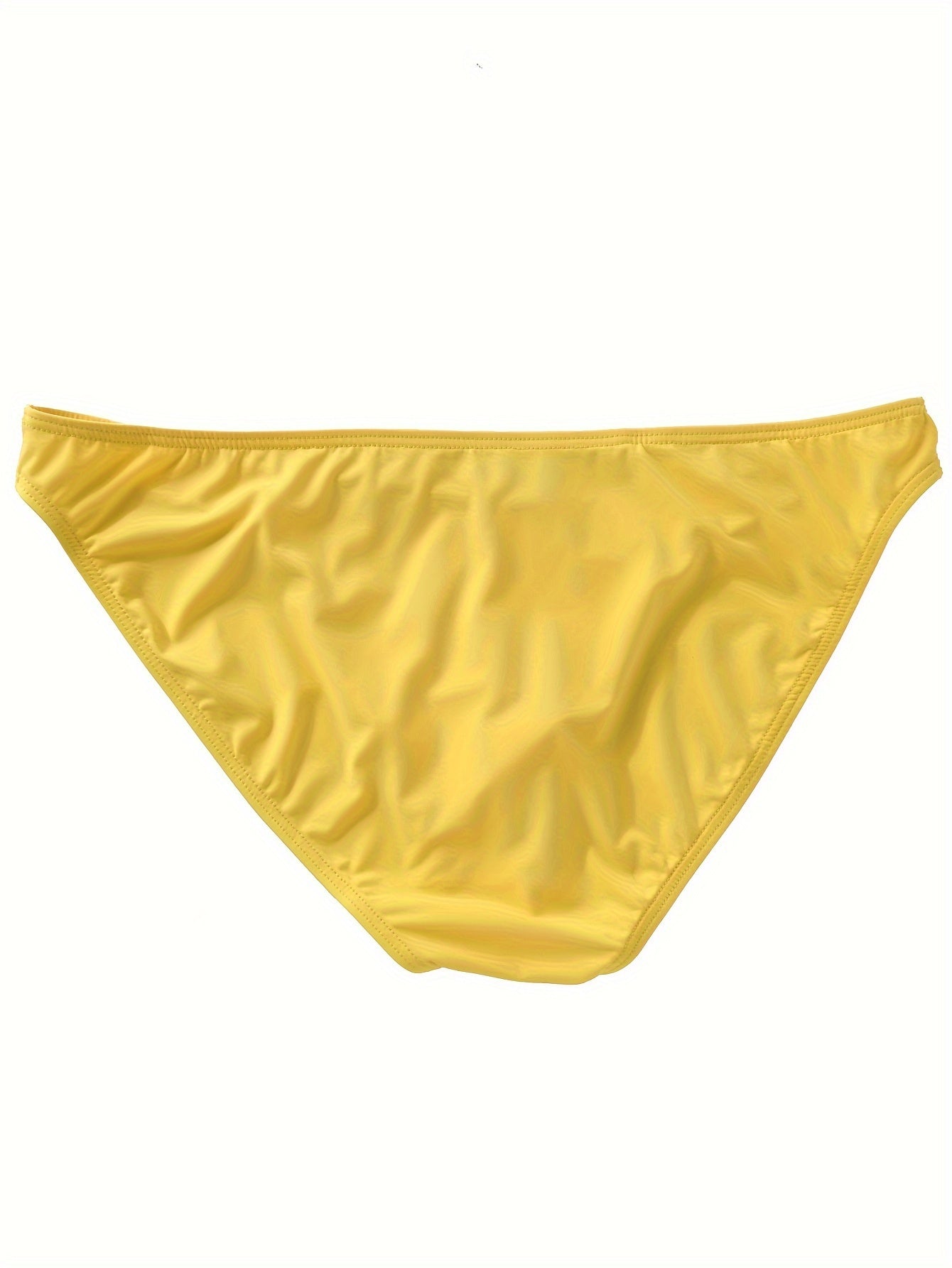 Men's Sheer Knit Low-Waist Briefs Breathable Stretchable Solid Color for Yoga 160gsm