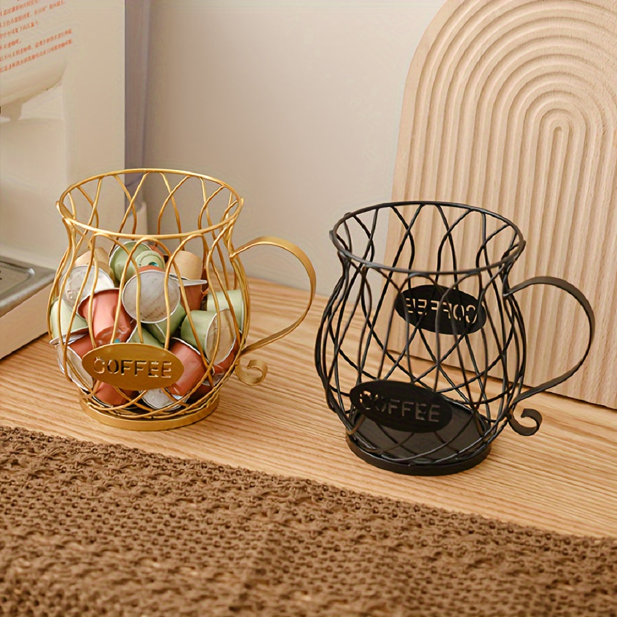 Gold Teapot Rack for Kitchen or Coffee Shop Display Storage Organizer
