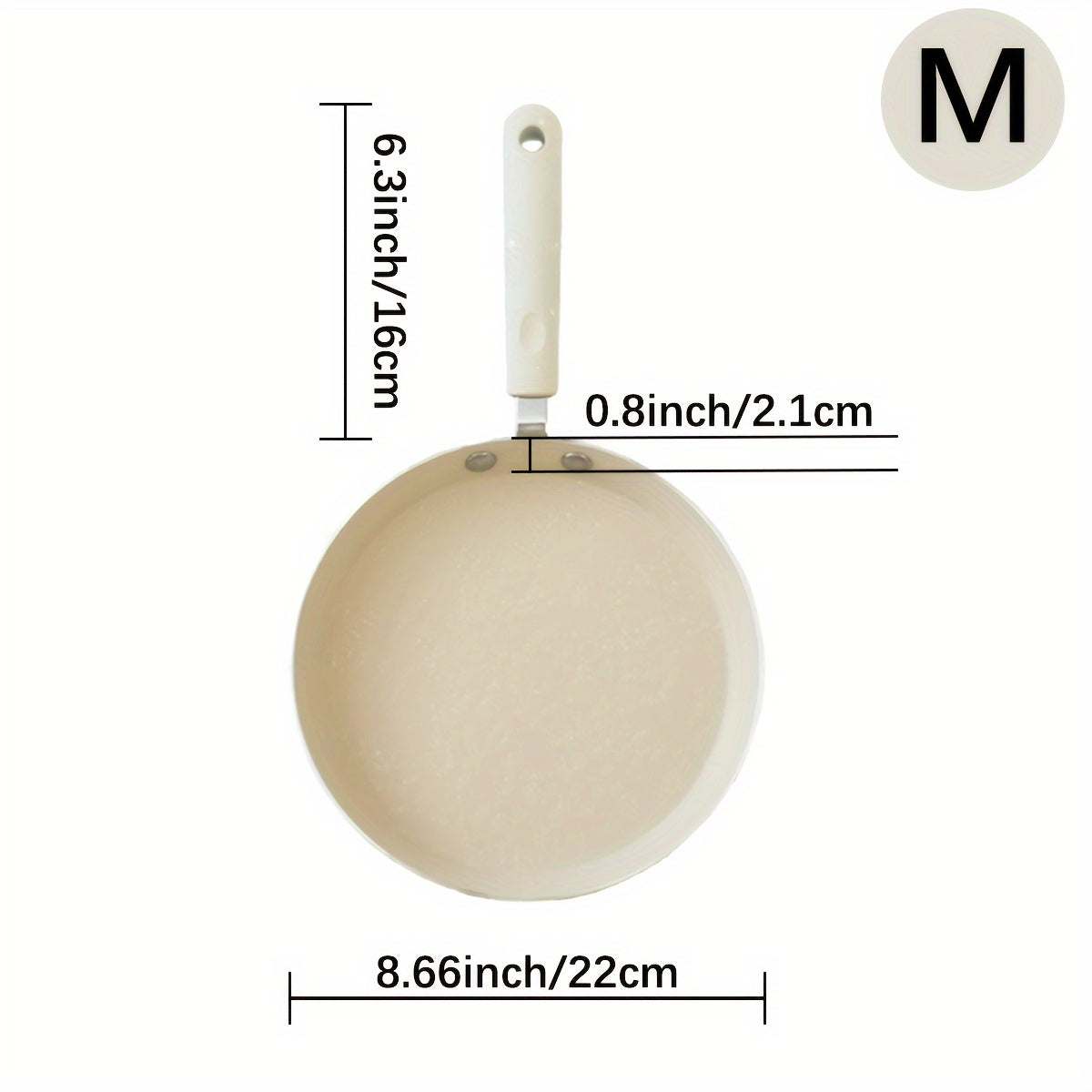 Aluminum Non-Stick Pancake Pan 25.91cm with Wooden Handle Dishwasher Safe