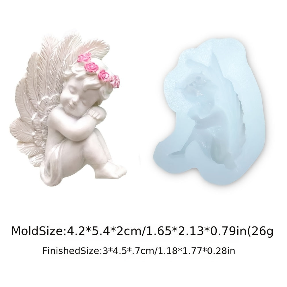 Cupid and Angel Silicone Fondant Mold for Cake Decorations and Chocolate Molding