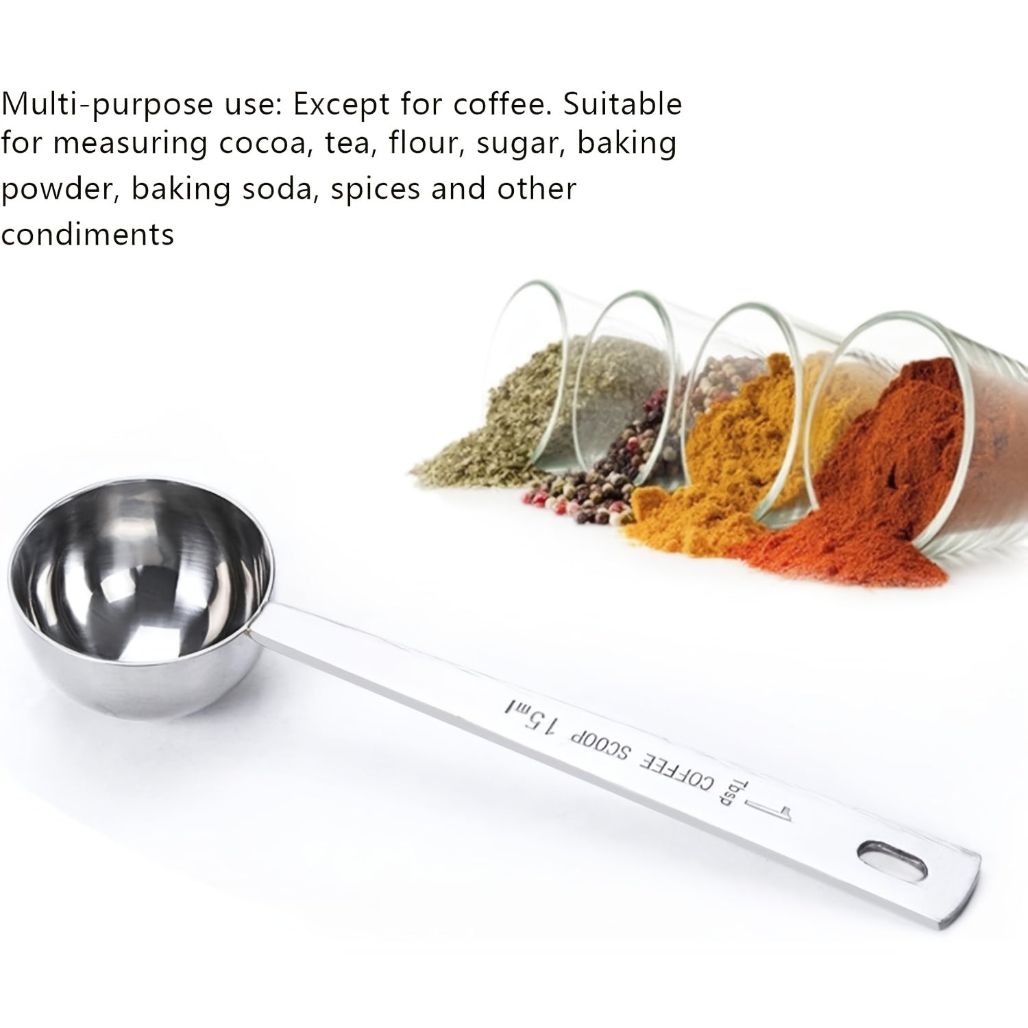 Stainless Steel Coffee Scoops Set with Multiple Measurements for Ground Coffee Tea and Powders