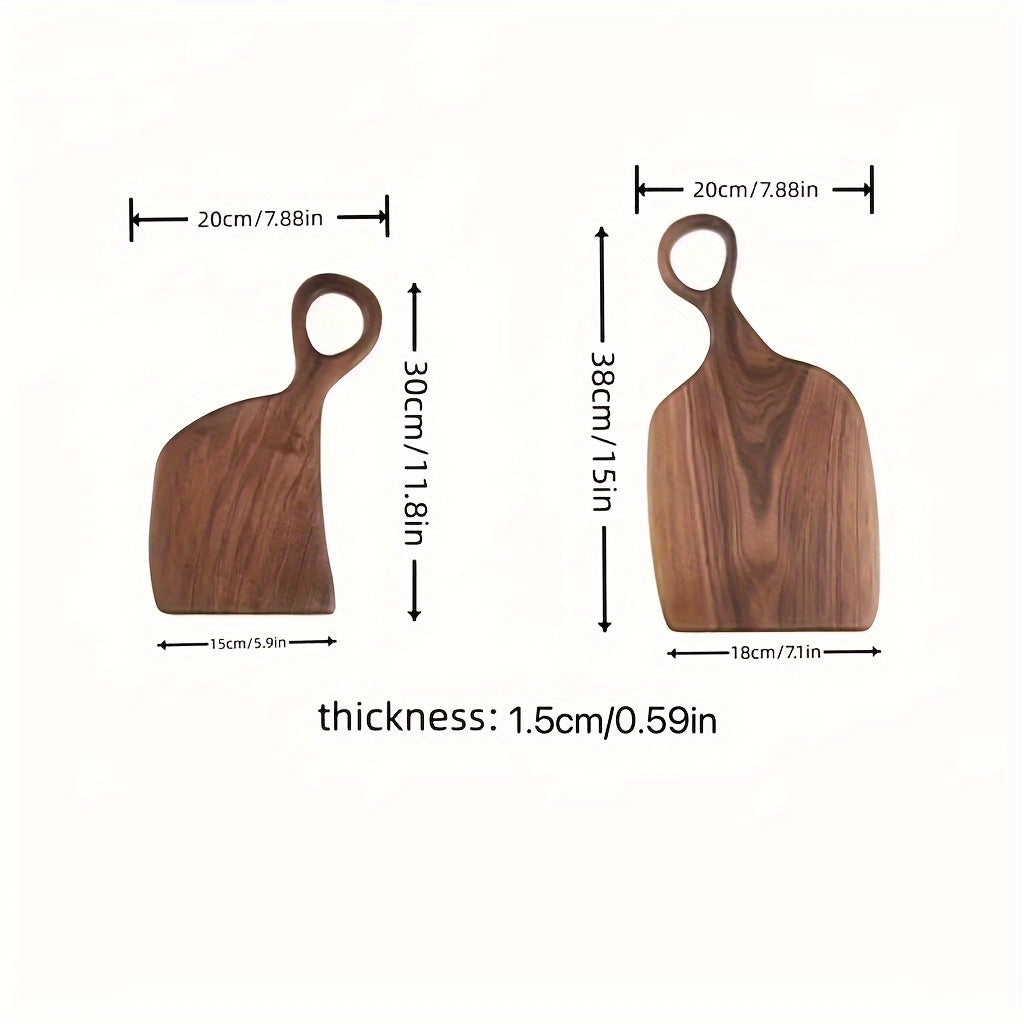 Walnut Wood Cutting Board for Steaks Bread Fruits with Handle Kitchen Use