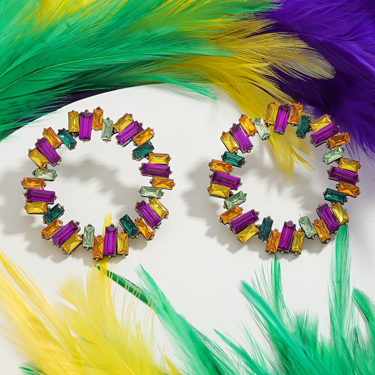 Pendientes de ala con rhinestones bohemios, bisutería colgante para ocasiones festivas