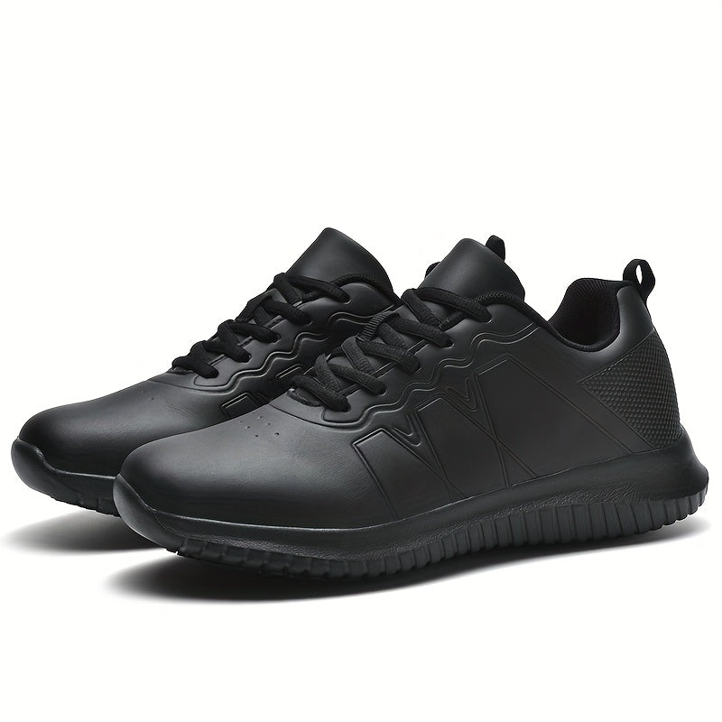 Women's Black Slip-Resistant Chef Shoes for Kitchen and Work