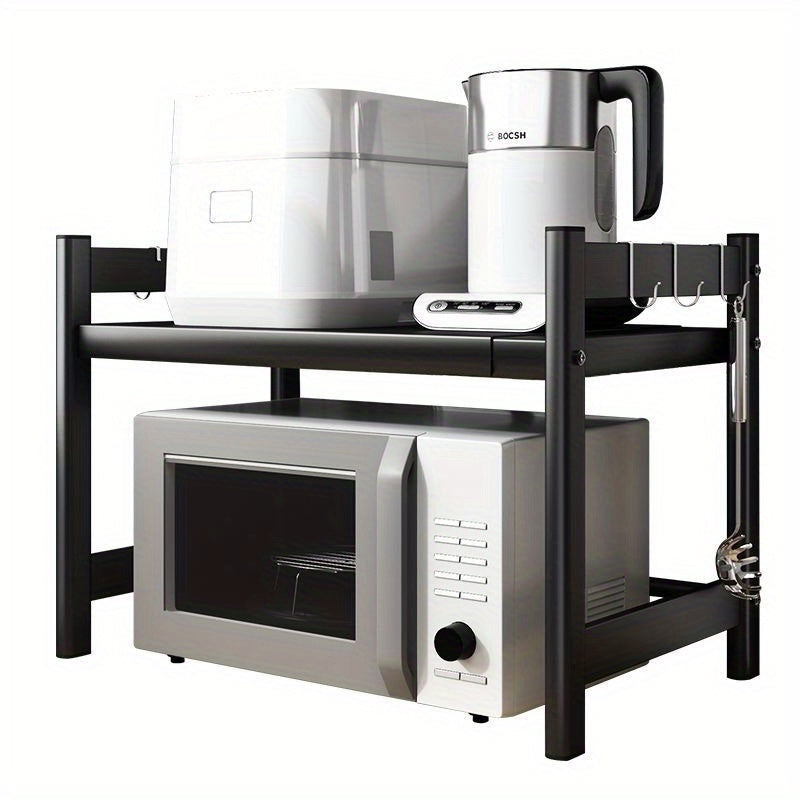 Mikroto'lqinli pech va pech uchun tortiladigan ko'p qatlamli saqlash tokchasi | Ushbu uy tashkilotchisi bilan oshxona stolidagi joyingizni tartibga soling