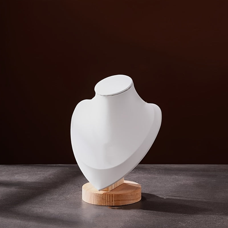 Perchero de joyería de madera en forma de corazón para collares, organizador de exhibición, 1 pieza