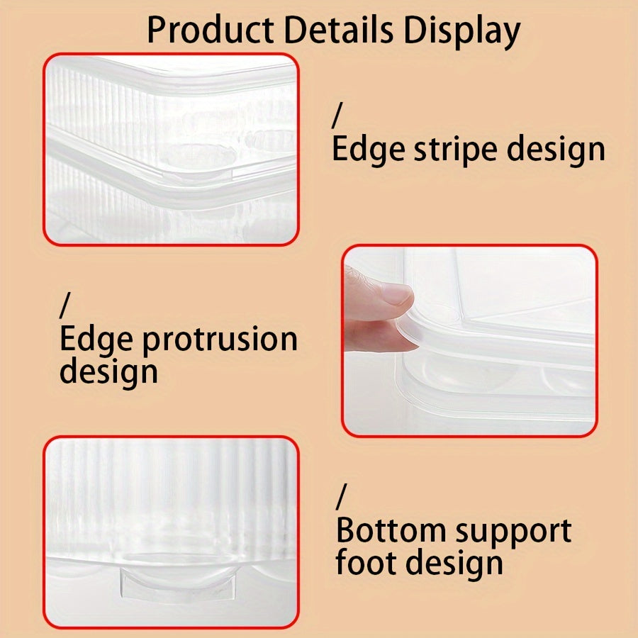 Contenedor de almacenamiento de huevos para 24 huevos apilable, material PP transparente, refrigerador, cocina, aves de corral