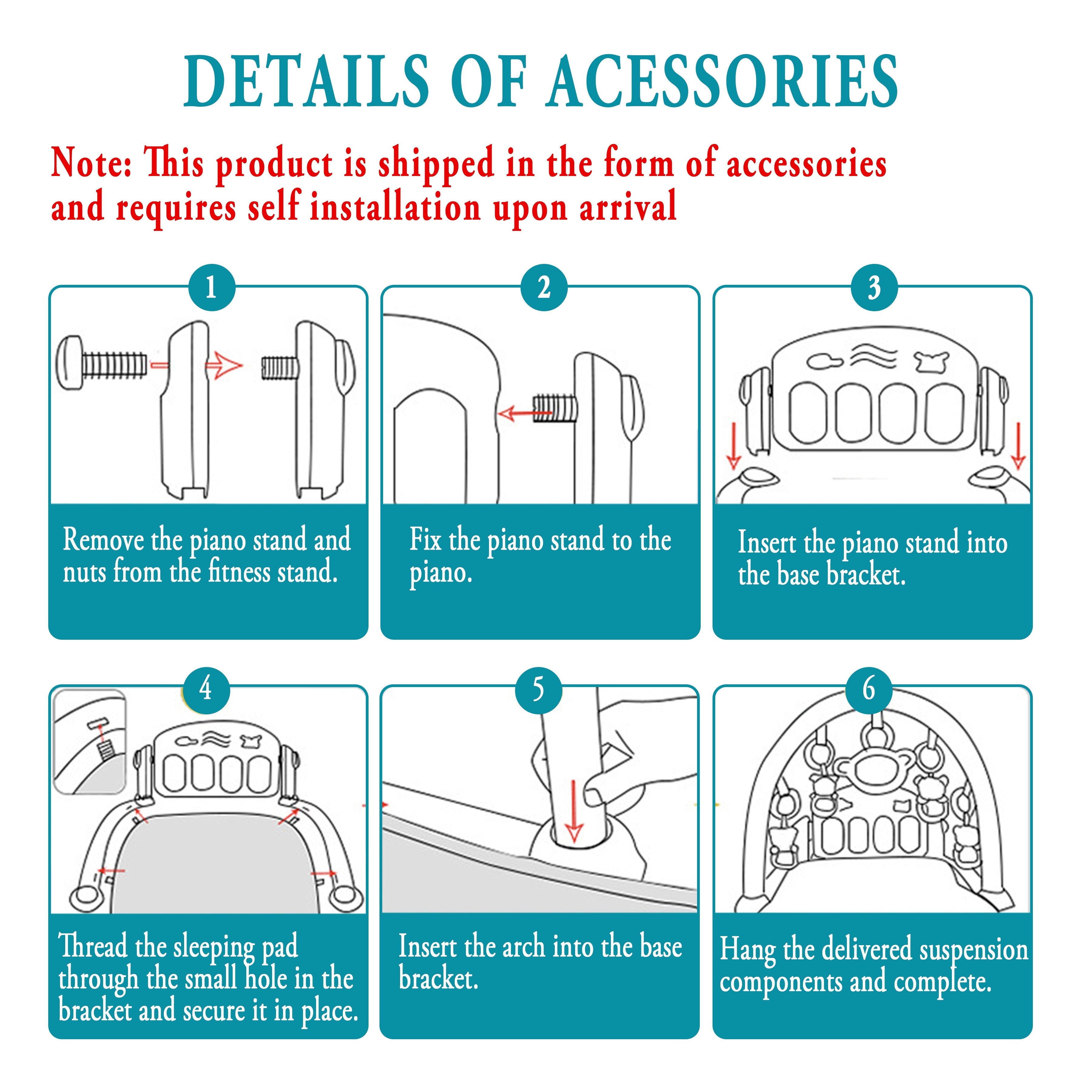 "Фитнес-подставка для пиано - Модель J8006"