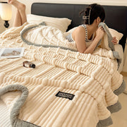 Детское плед из кроличьего меха - Уютное одеяло для осени и зимы, идеально подходит для сна и сохранения тепла, противохолодное покрывало для кровати