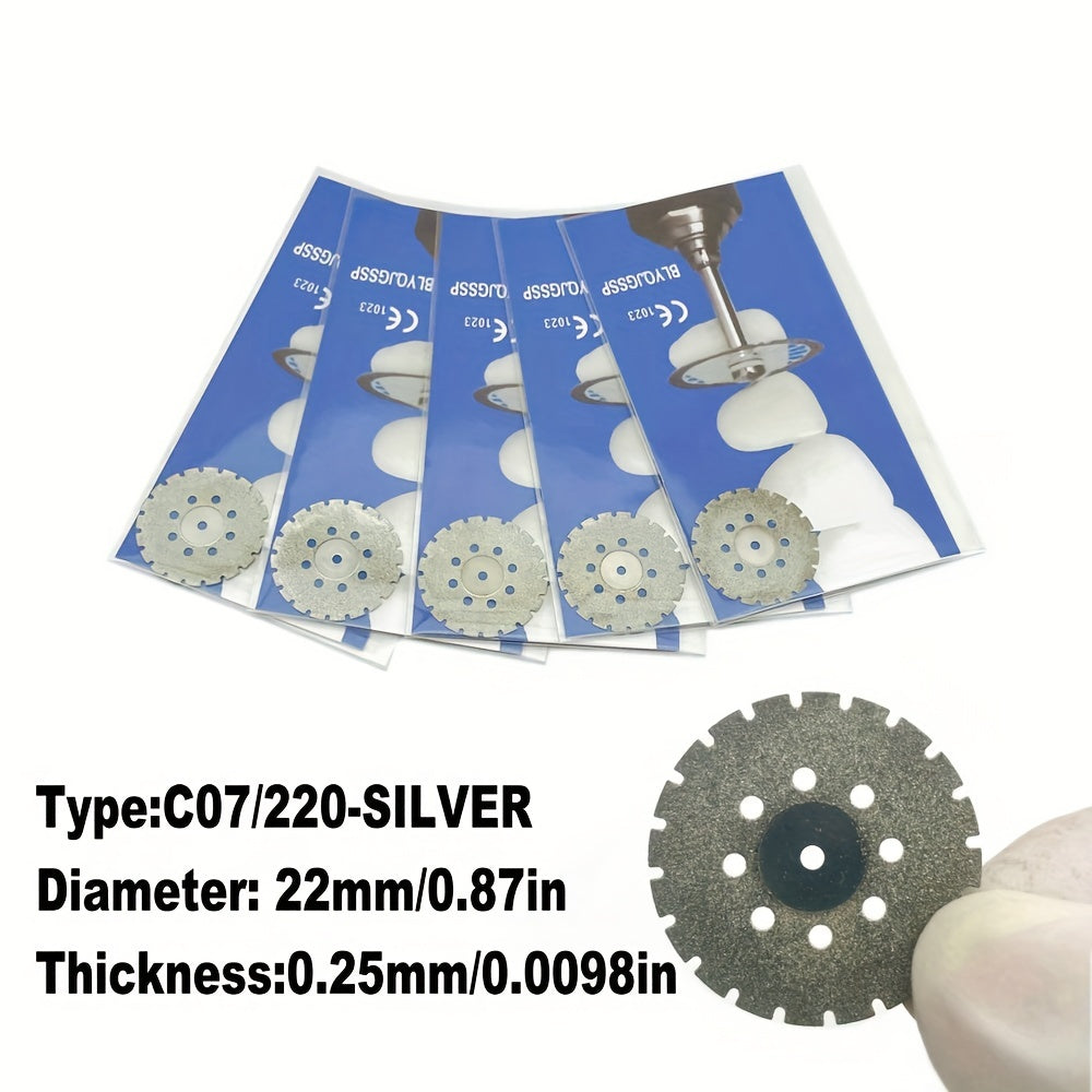 Dental Lab Diamond Discs 19mm 22mm Dual-Sided Polishing and Grinding Discs Gold or Silver