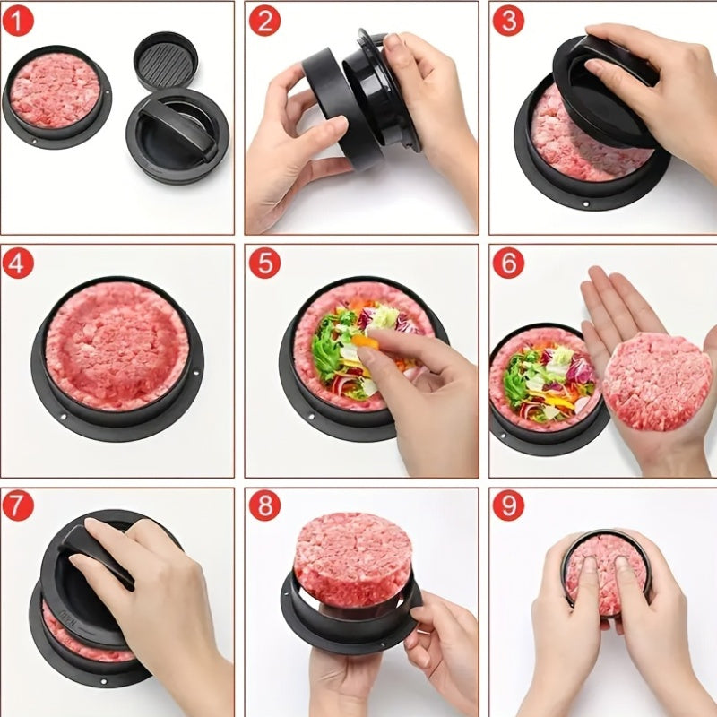 Kitchen Food Press Set Non-Stick Hamburger Patty Maker Mold