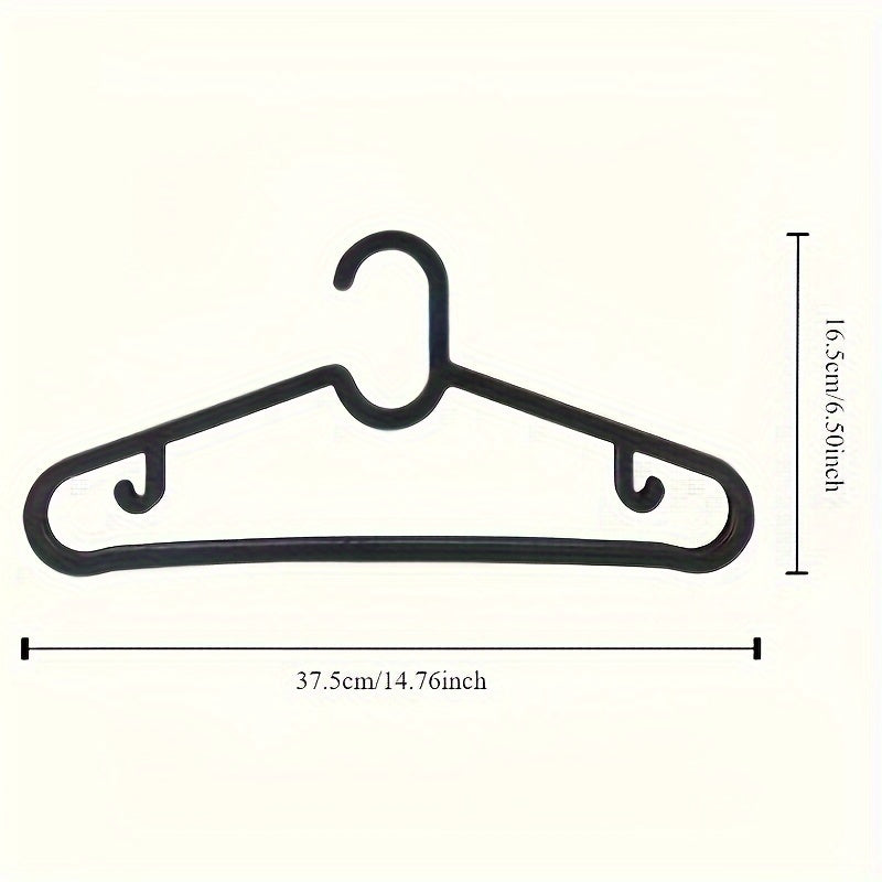 Juego de 5 o 10 perchas de plástico para ropa, antideslizantes, delgadas, para secar abrigos