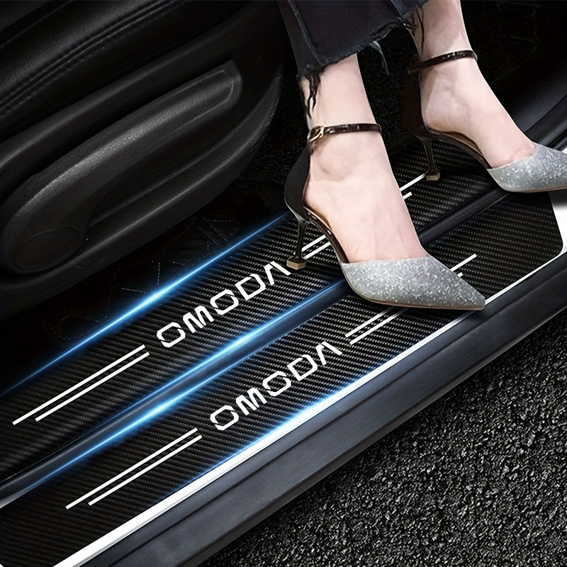 Car Trunk Bumper Protective Sticker Carbon Fiber Scratch-Resistant Tape