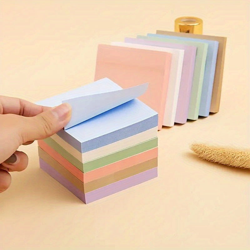 Set of 300 Morandi Color Sticky Notes with Hand-Tearable Square Design