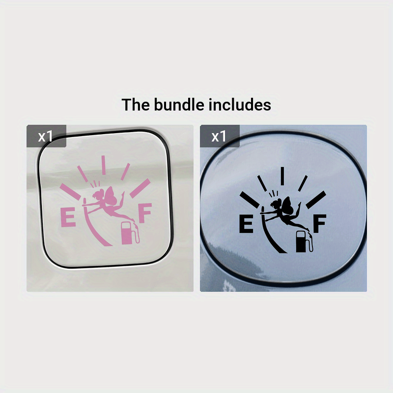 Наклейка на крышку бензобака с забавным индикатором уровня топлива, бегущая на пустом баке