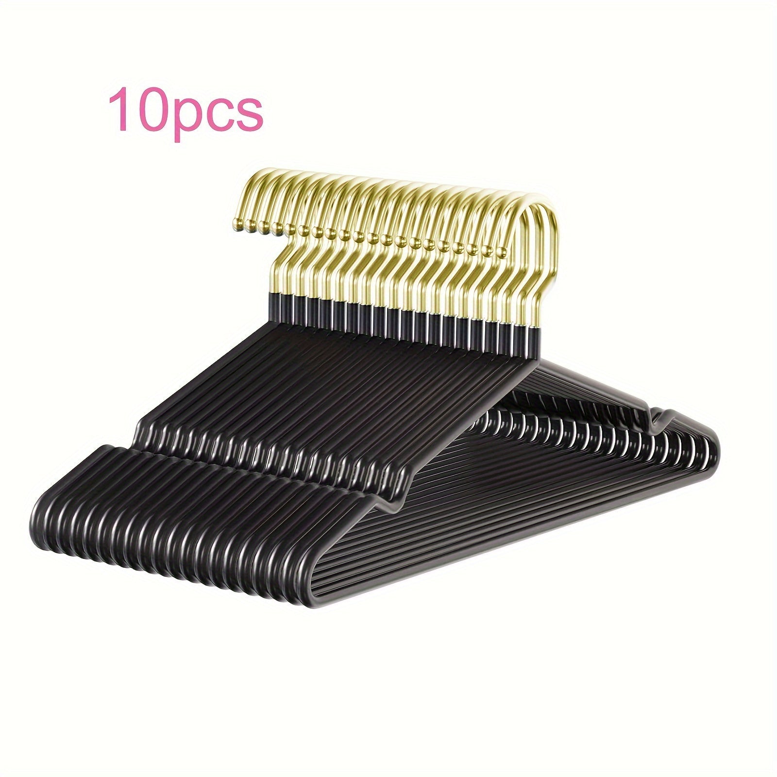 Pack of 10/20/60 Heavy Duty Metal Clothes Hangers with Non-Slip Rubber Coating Space-Saving Sturdy for Shirts Skirts Coats