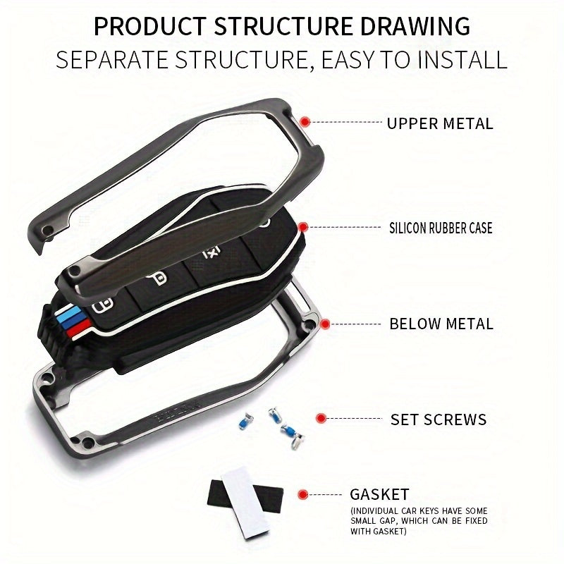 Car Key Cover Protector for All-Series, Durable Silicone, Universal Fit