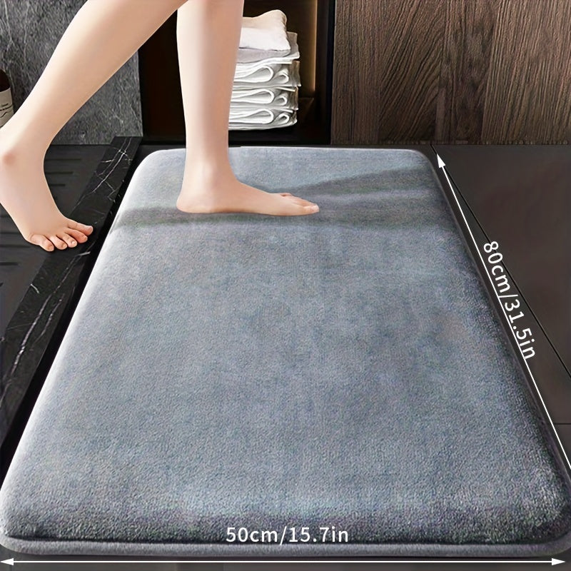 Thick Plush 25D Sponge Bath Mat Non-Slip Absorbent for Shower Kitchen Bedroom