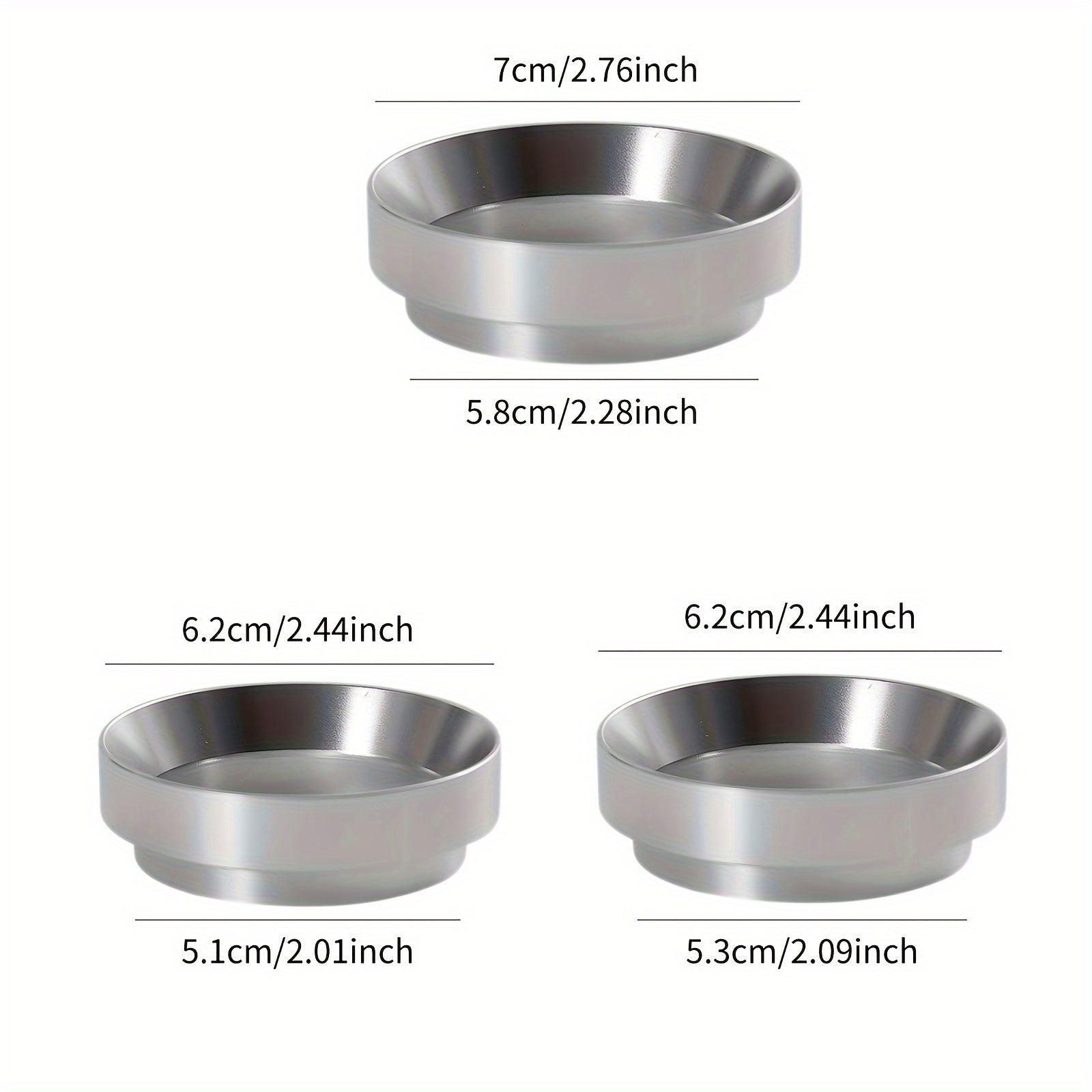 Kofe tutqich halqalar to'plami 51mm 53mm 58mm uchun maydalagich tutqichiga qarshi chigitli kukun dozasi mato