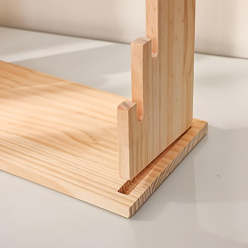 Wooden Jewelry Organizer with Multiple Tiers for Necklaces Bracelets and Earrings