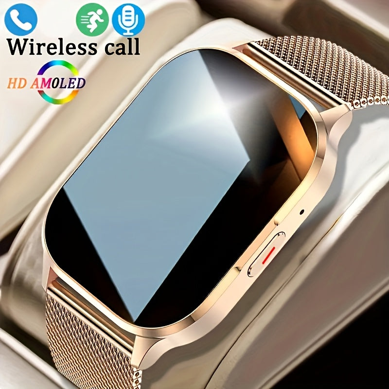 SENBONO Смарт-часы с 5,11 см полным сенсорным AMOLED экраном, беспроводными вызовами, трекером активности, монитором сна, шагомером, дистанцией, калориями, более 100 режимами упражнений для мужчин и женщин. Отличный подарок.