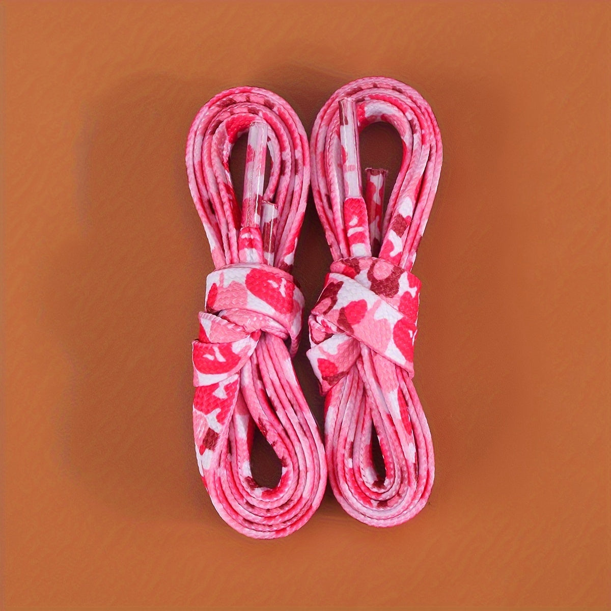 Unisex Camouflage Printed Shoelaces Durable Polyester for Sneakers and Canvas Shoes