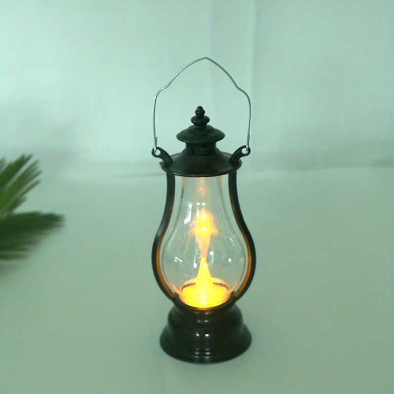 Retro Portable LED Pony Lamp Holiday Decoration Creative Design Atmosphere Lighting Copper Wire and Wine Pot Candle Light