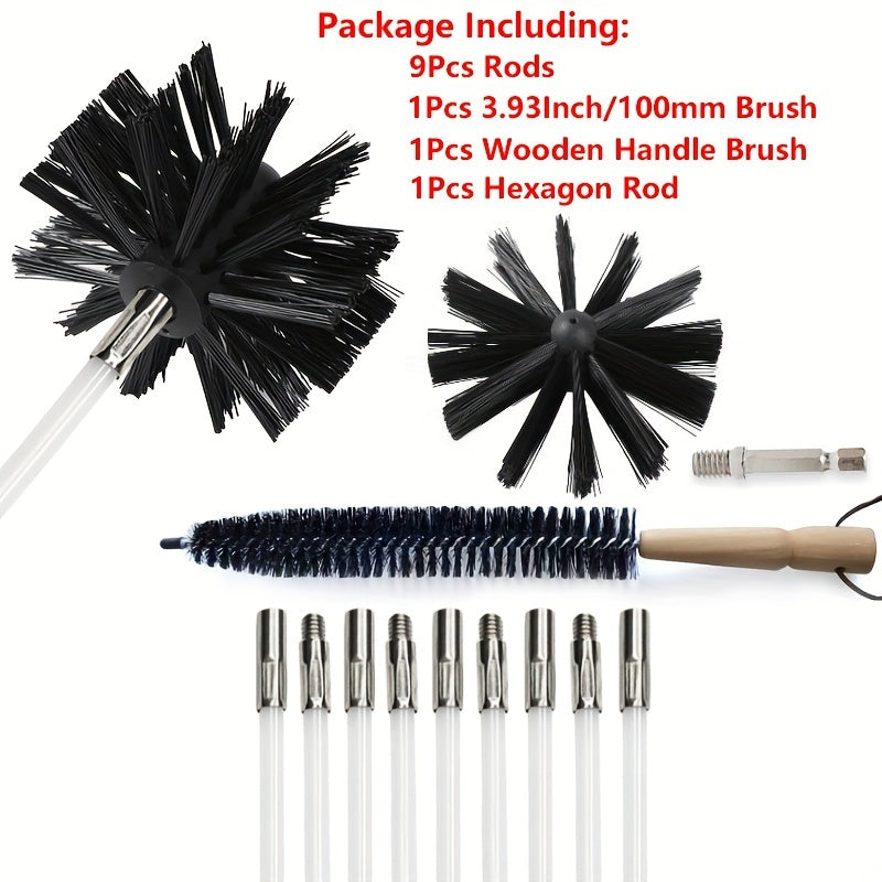 Flexible Dryer Vent Cleaning Kit With Brush and Lint Remover