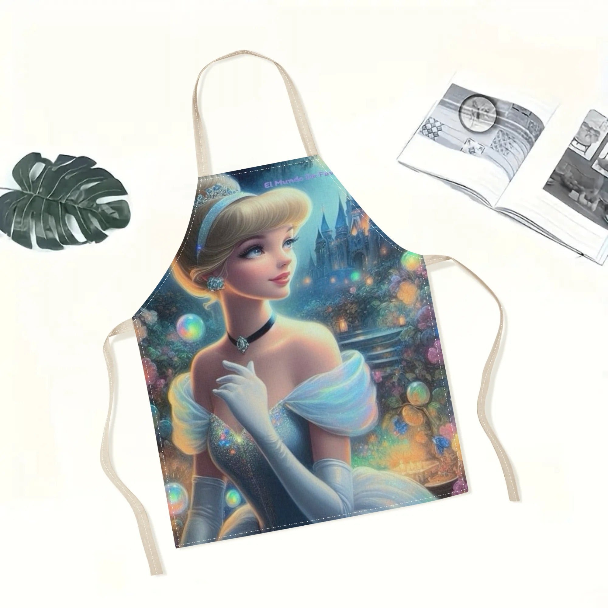 Waterproof Apron with Elsa Cartoon Design for Kitchen, Restaurant, and Home Use
