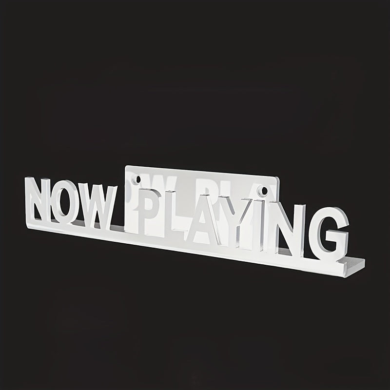 Wall-Mounted Vinyl Record Holder with Now Playing LP Display for Living Room or Shelf