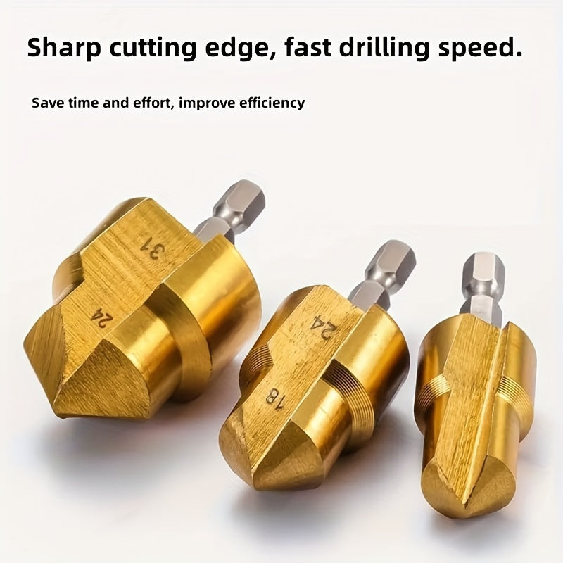 Набор сверл для расширения труб из быстрорежущей стали для ремонта водопроводных труб 20мм 25мм 32мм