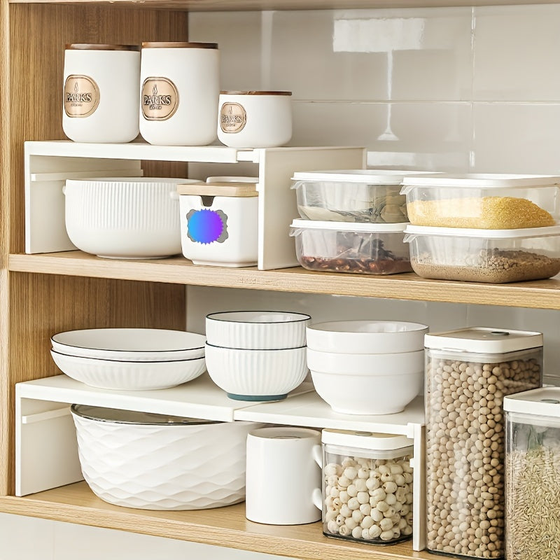 Estante de almacenamiento de cocina expandible con estantes ajustables para la organización de condimentos y utensilios de cocina