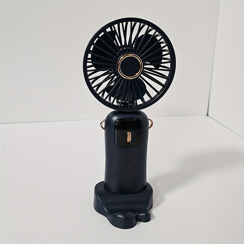 Mini Handheld Fan with LED Display, Rechargeable USB, 1200mAh, 100 Speeds