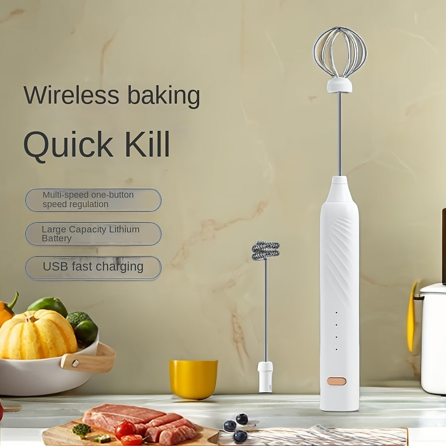 Electric Milk Frother Handheld Coffee Whisk for Home Use, Perfect for Lattes and Cappuccinos