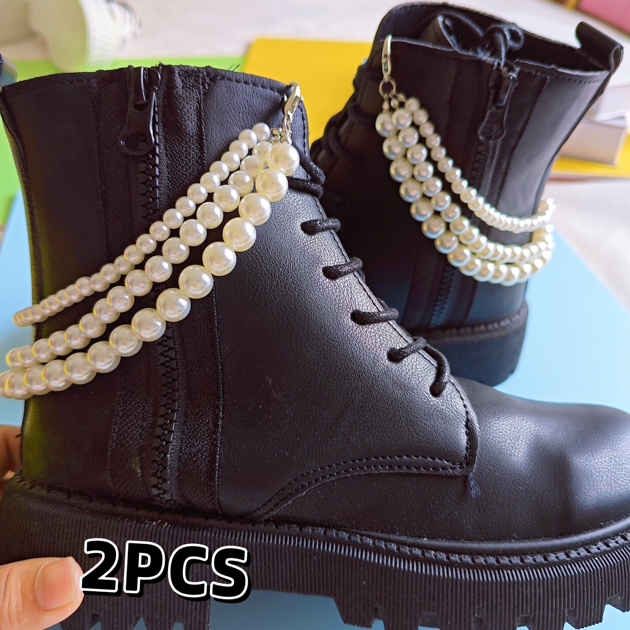Women Removable Faux Pearl Shoe Charms Set for Casual footwear Decoration
