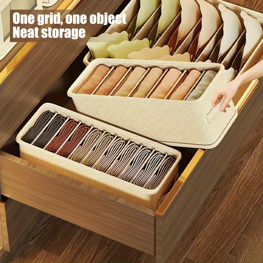 Fabric Drawer Organizer for Bras Socks and Accessories Foldable Storage Divider