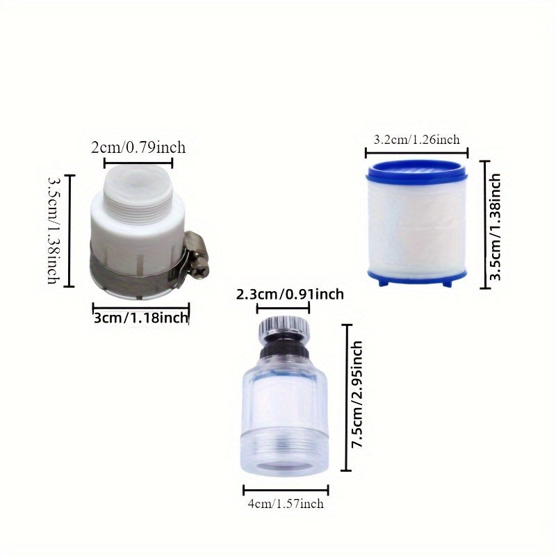 Faucet Water Filter with Rotatable Head ABS Kitchen Sink Purifier Anti-Splash Easy Cleaning