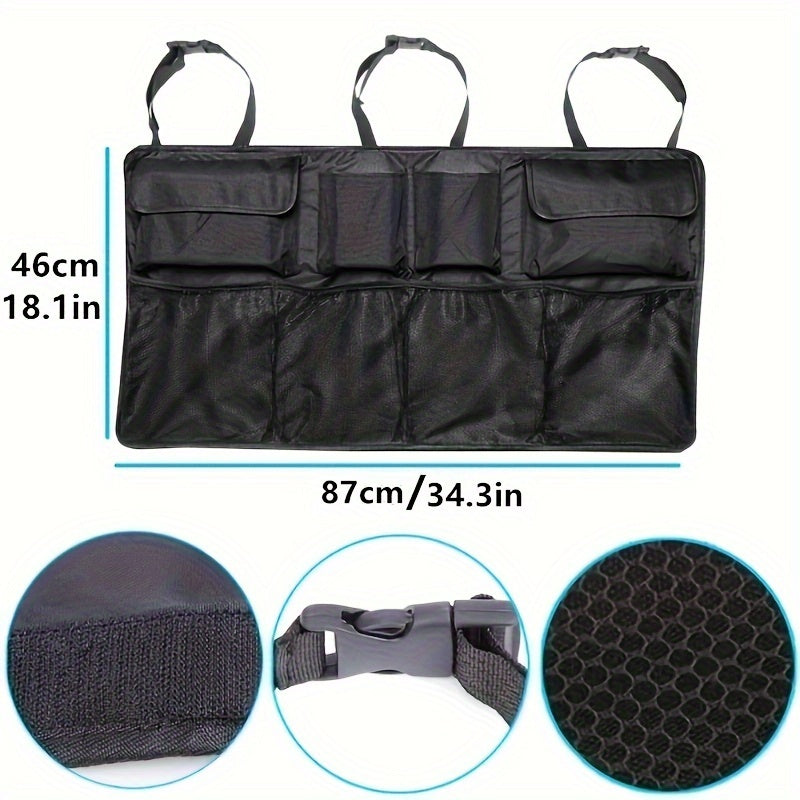 Универсальный органайзер для багажника автомобиля, регулируемый, из Oxford, сумка для хранения на заднем сиденье