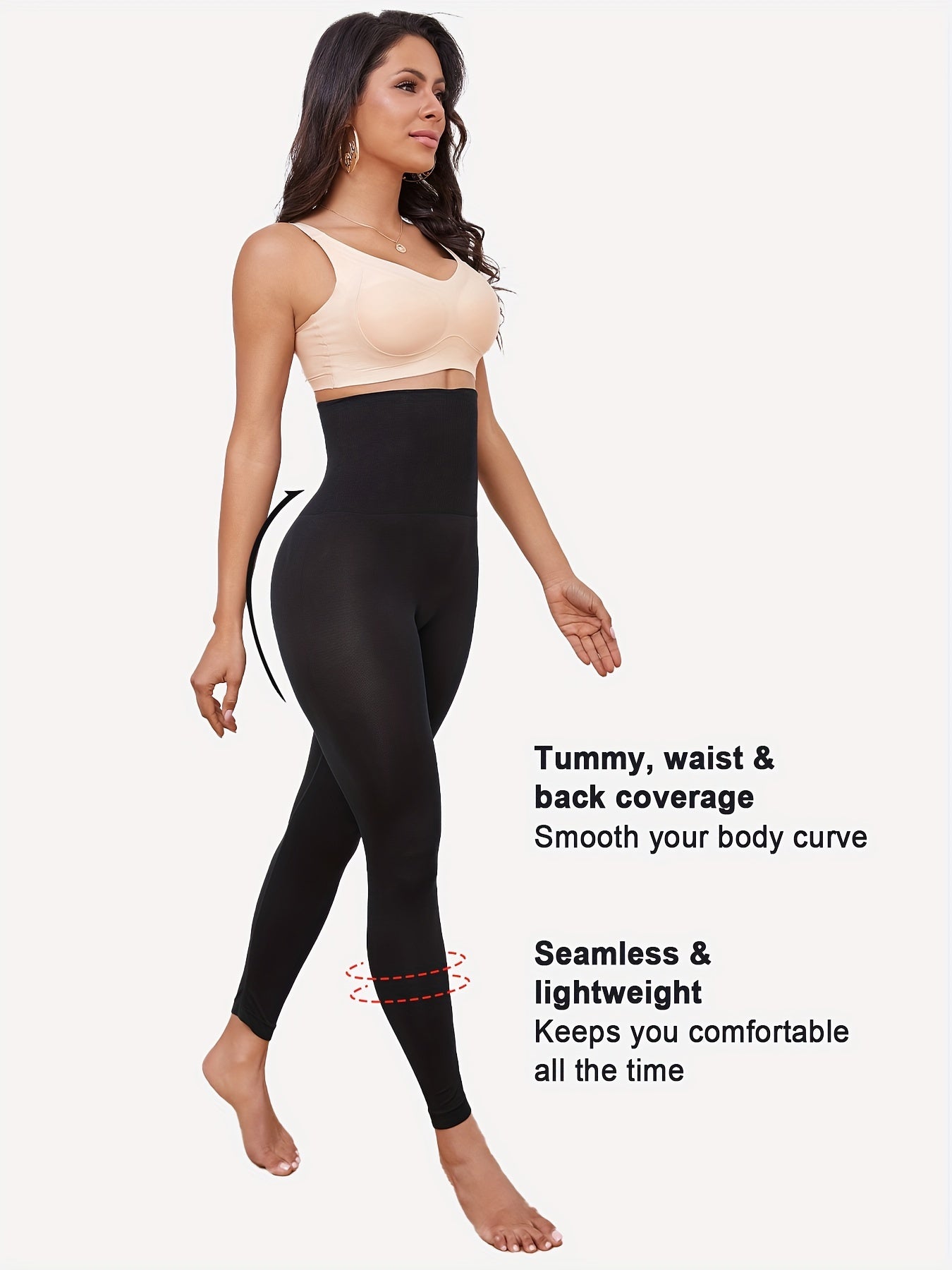 Women's High-Waist Shaping Leggings Tummy Control Moisture-Wicking Breathable Yoga Pants